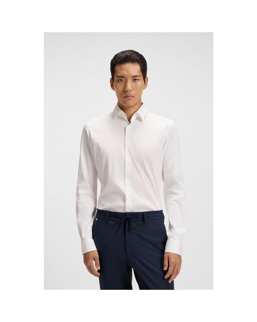Boss White Extra-Slim-Fit Shirt for men