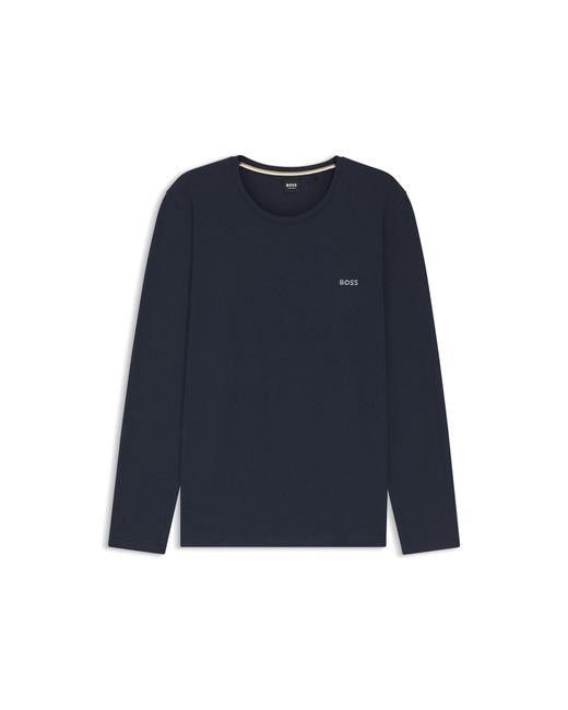Boss Blue Long-Sleeved Top for men