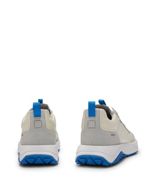 HUGO Blue Mixed-material Trainers With Eva-rubber Outsole for men