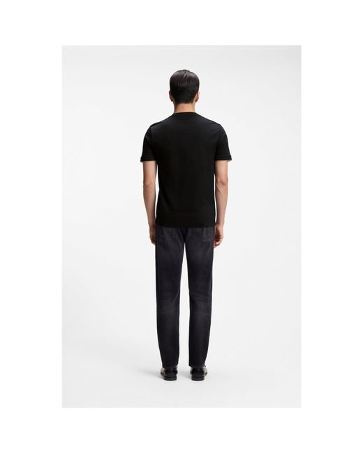 Boss Black Slim-Fit Cotton T-Shirt With Crew Neck for men
