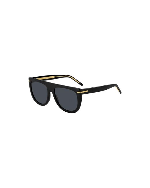 Boss Black Acetate Sunglasses With-Tone Hardware