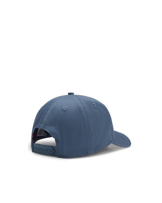 HUGO Blue Cotton-Twill Cap With Logo for men
