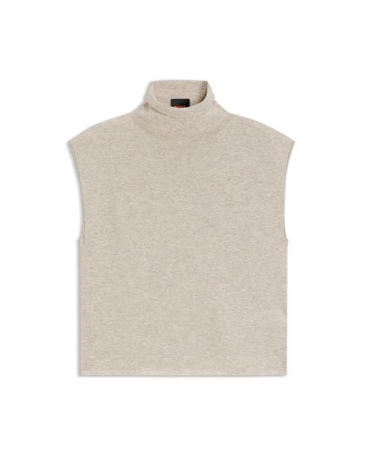 Boss Natural Mock-Neck Top