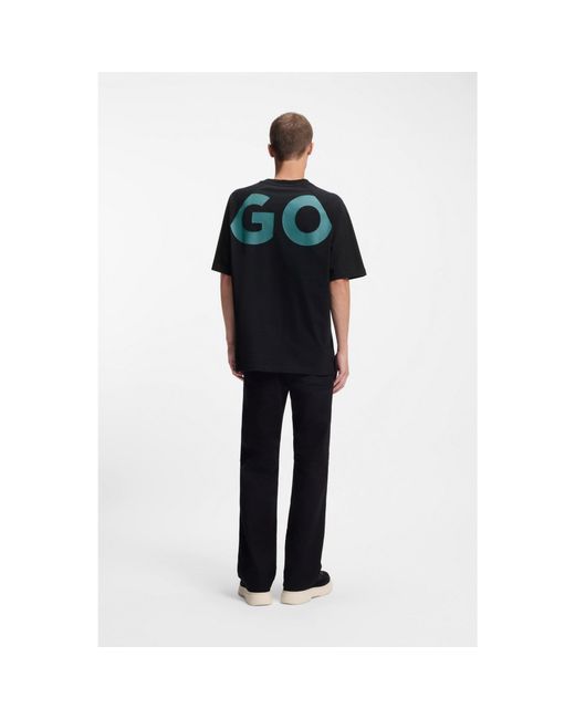 HUGO Black Loose-Fit T-Shirt for men