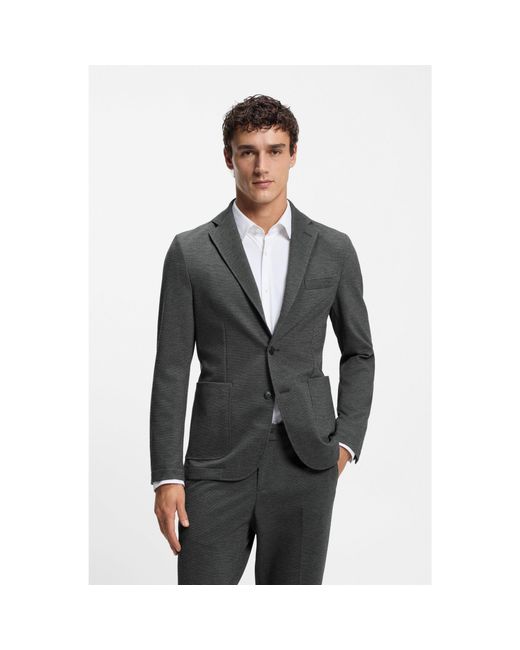 Boss Gray Slim-Fit Blazer for men