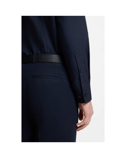 HUGO Blue Slim-Fit Shirt for men