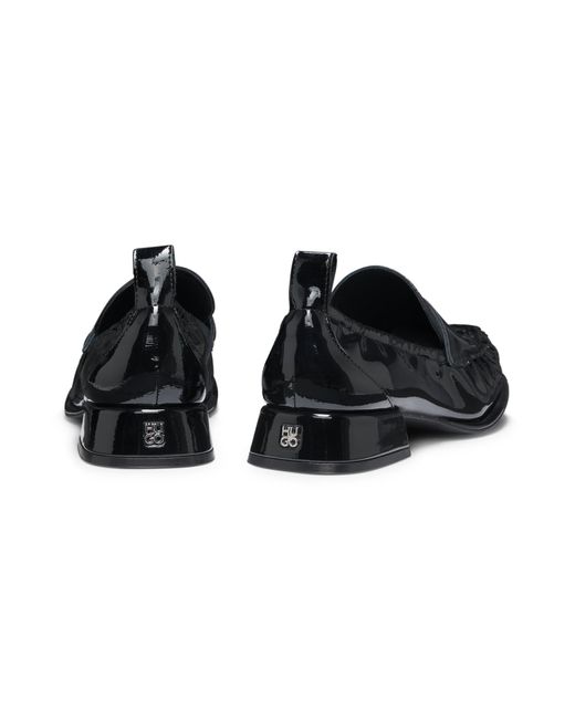HUGO Black Pennyloafer Aus Kunstleder
