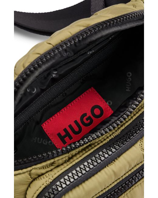 BOSS by HUGO BOSS Belt Bag With Embroidered Camouflage Pattern in Gray