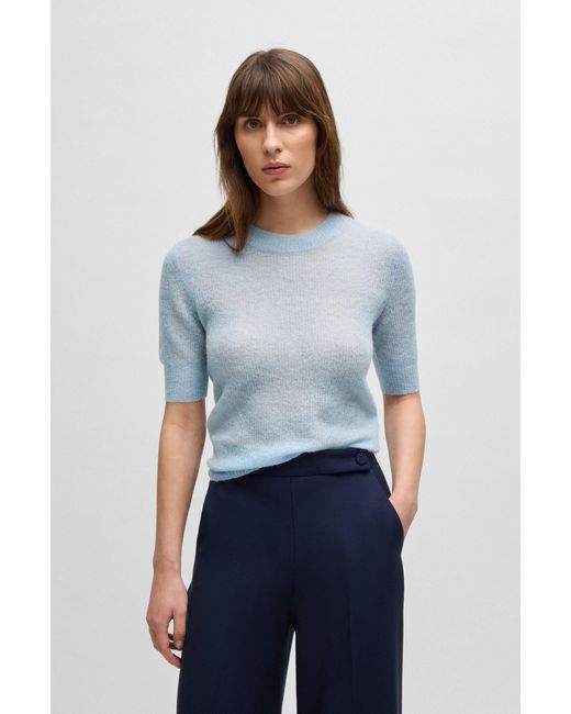 BOSS Natural Light Blue Women's Sweaters Size S