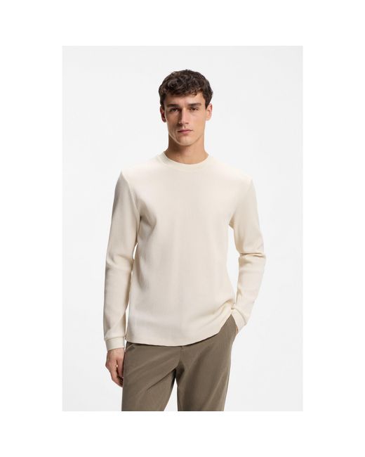 Boss Natural Cotton-Jersey T-Shirt With Crew Neck for men