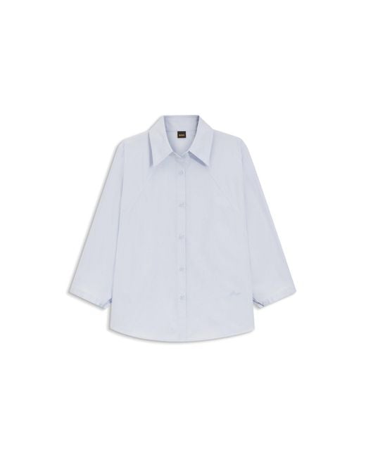 Boss Blue Relaxed-Fit Blouse