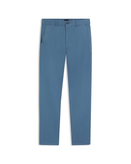 Boss Blue Slim-Fit Trousers for men