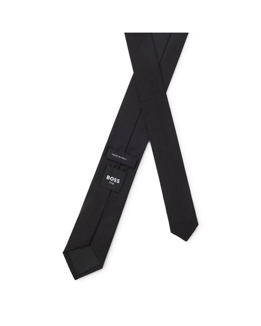 Boss Black Silk Tie With Jacquard Weave for men