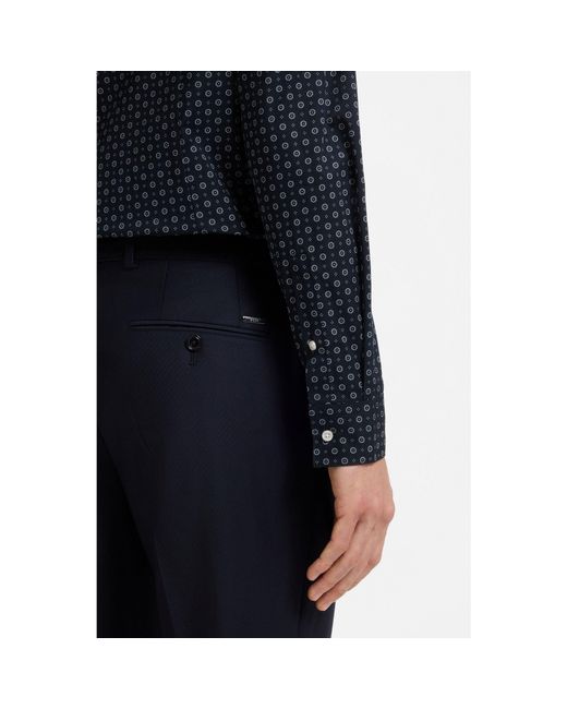 Boss Blue Slim-Fit Business Shirt for men