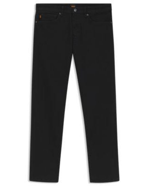 Maine Jean Regular en denim stretch Stay Black confortable Boss pour homme