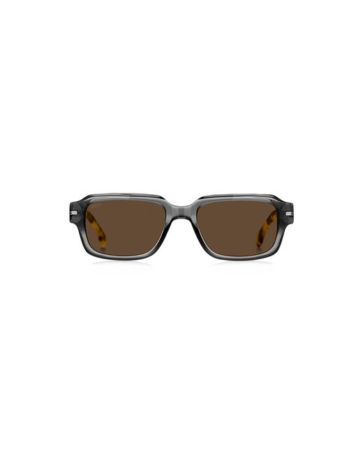 Boss Multicolor Transparent-Acetate Sunglasses With Havana Detailing for men