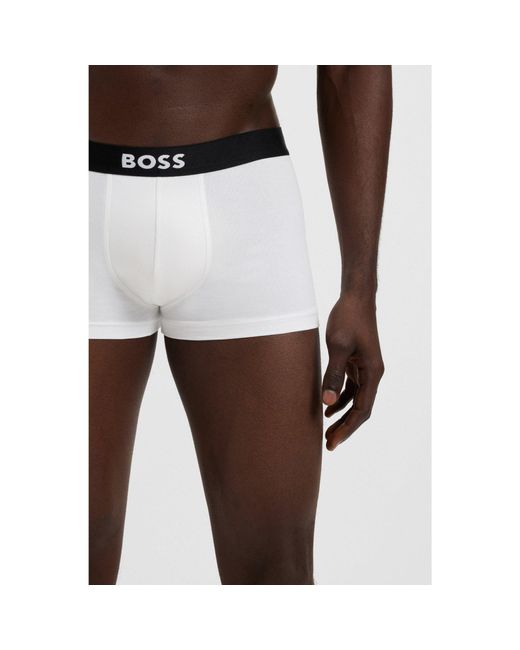 Boss White Three-Pack Of Trunks for men