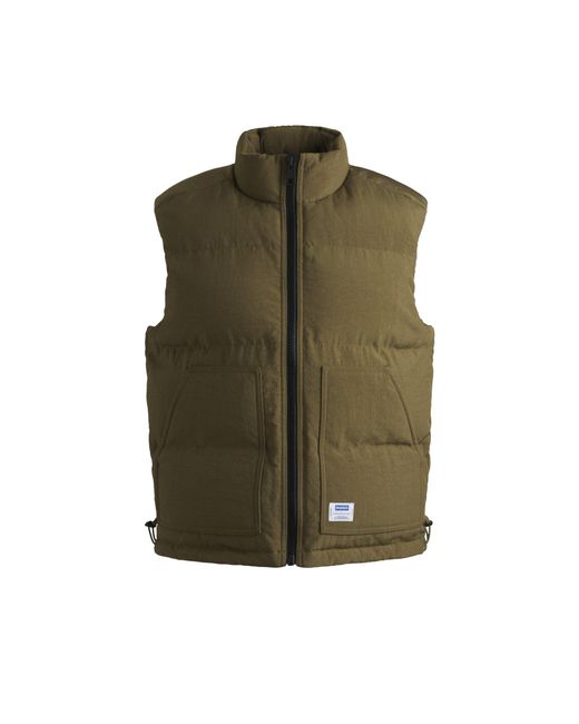 HUGO Natural Water-Repellent Gilet With Logo Label for men