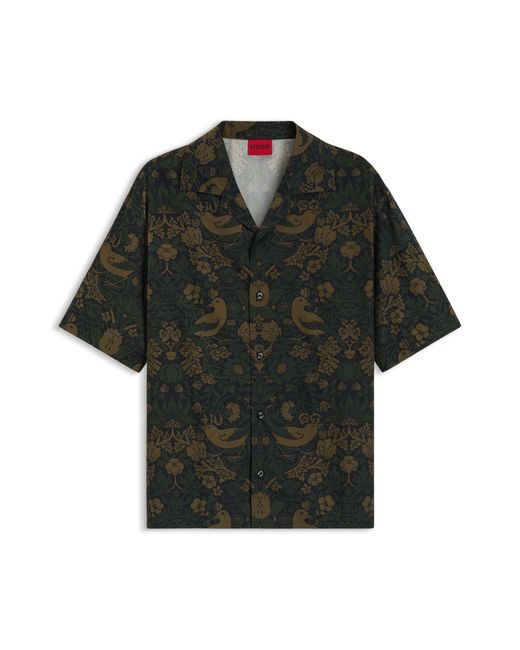 HUGO Black Light Green Men's Casual Shirts Size M for men