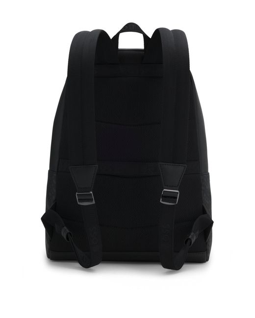 Boss Rucksack Mit Monogrammen Und Folien-Logo-Prägung in Black für Herren