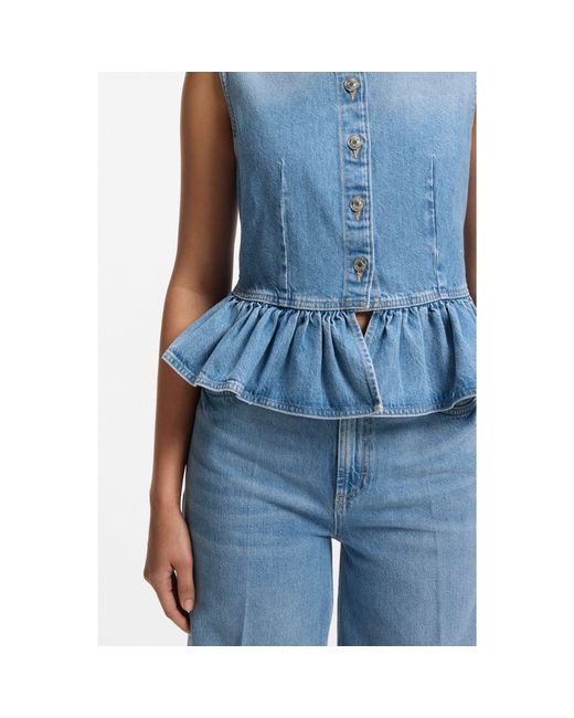 HUGO Blue Regular-Fit Sleeveless Blouse