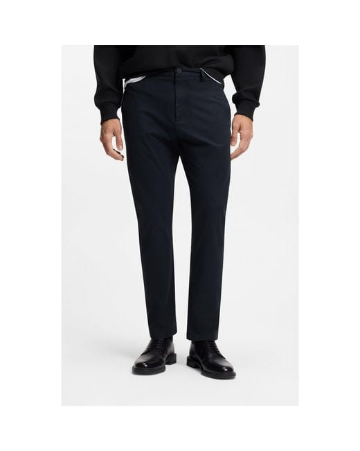 HUGO Black Slim-Fit Trousers for men