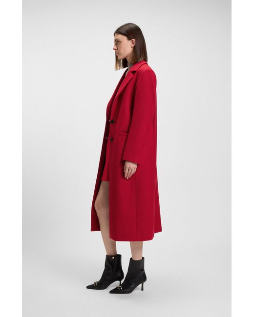 HUGO Red Relaxed-Fit Mantel Aus Woll-Mix