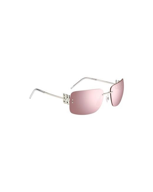 HUGO Pink Lens Sunglasses With Stacked-Logo Temples for men