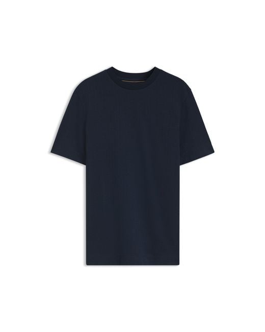 Boss Blue Windowpane-Check T-Shirt for men