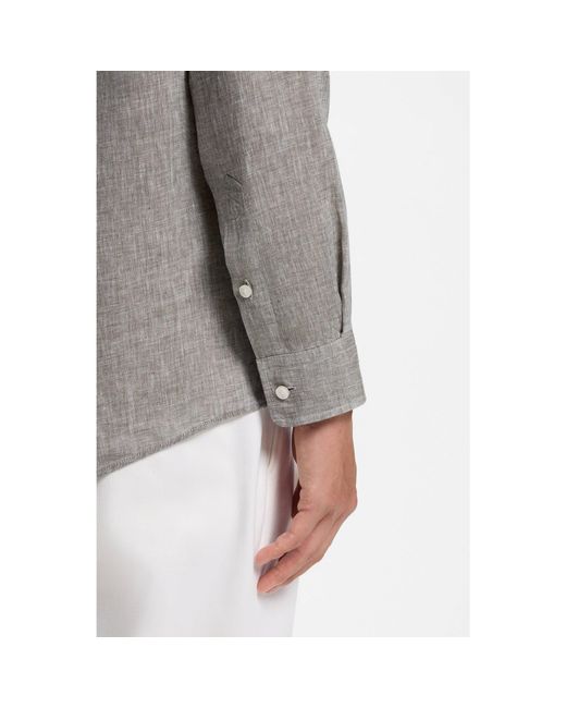 Boss Gray Regular-Fit Shirt for men