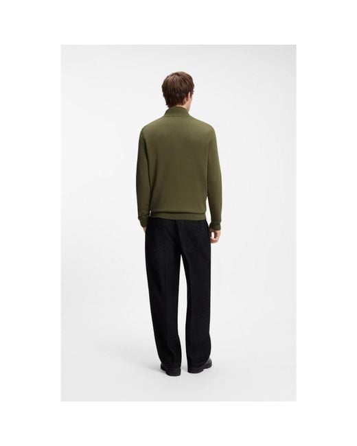 HUGO Green Quarter-Zip Sweater for men