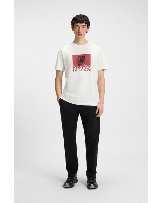 HUGO X Rb By Slawn Relaxed-Fit T-Shirt Aus Baumwolle Mit Logo in White für Herren