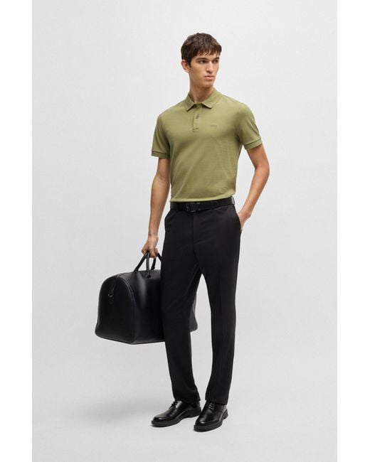 Boss Pallas Poloshirt Aus Baumwoll-Piqué Mit Logo-Details in Green für Herren