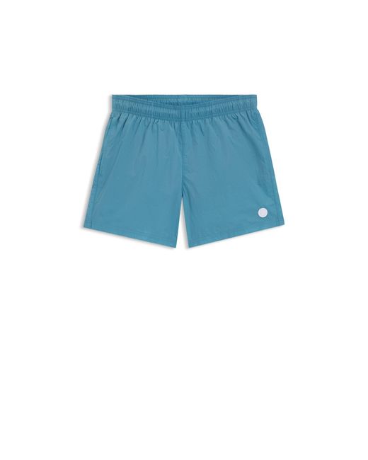 Boss Blue Swim Shorts With Double B Monogram Trim for men