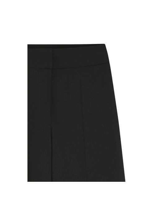 HUGO Black Wide-Leg Regular-Fit Trousers