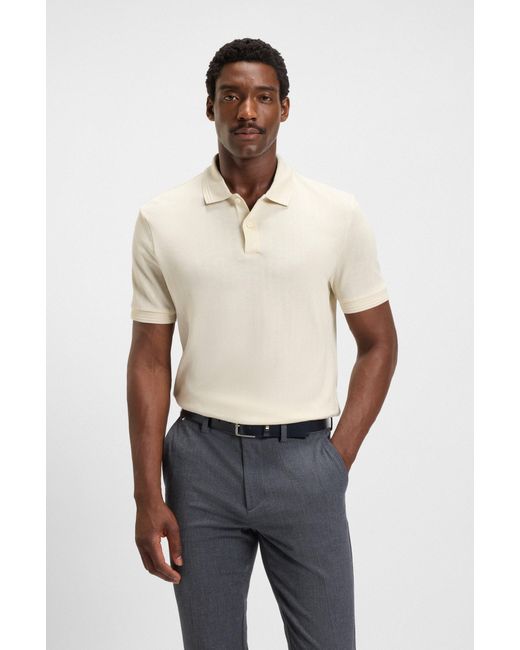 Boss Natural White Men's Polo Shirts Size M for men