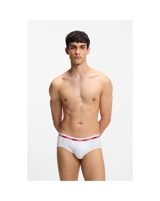 HUGO Red 3 Pack Of Stretch Cotton Briefs for men