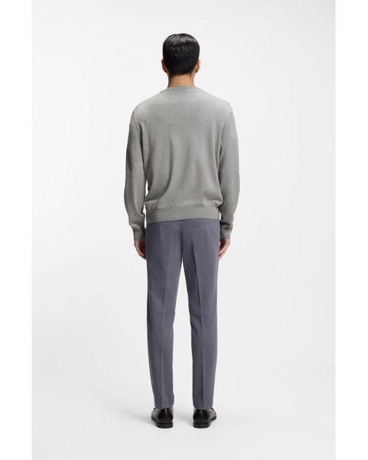 Boss Katoenen Trui Met Logostiksel in het Gray voor heren