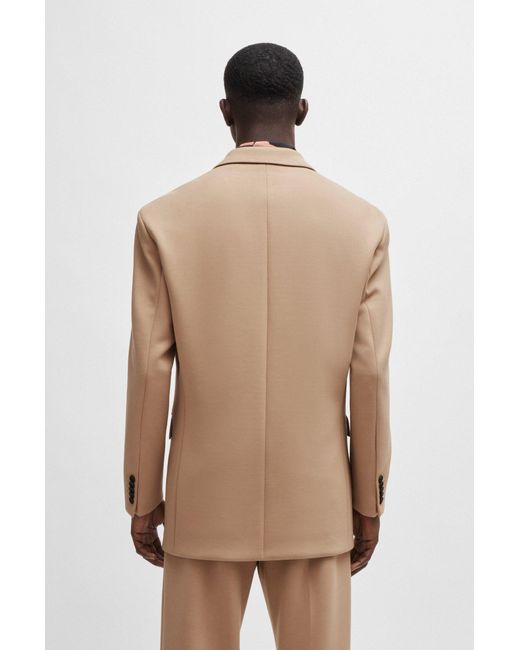 HUGO Natural Modern-fit Jacket In Performance-stretch Jersey for men