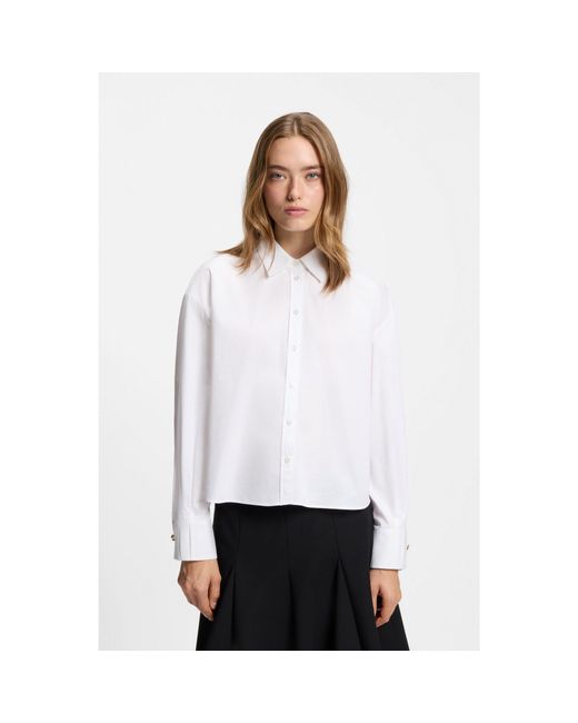 HUGO White Regular-Fit Blouse