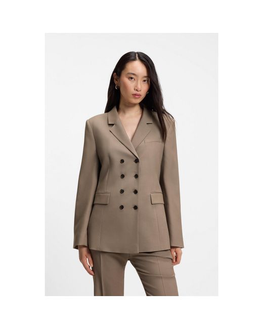 Boss Brown Slim-Fit Blazer