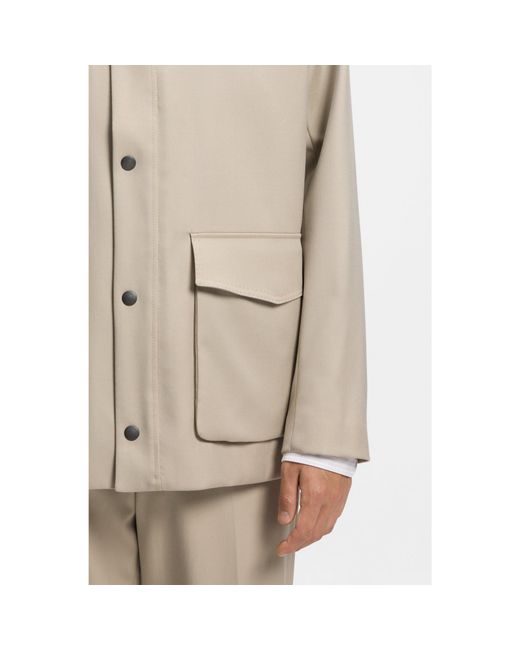 Boss Natural Regular-Fit Jacket With Inner Vest for men