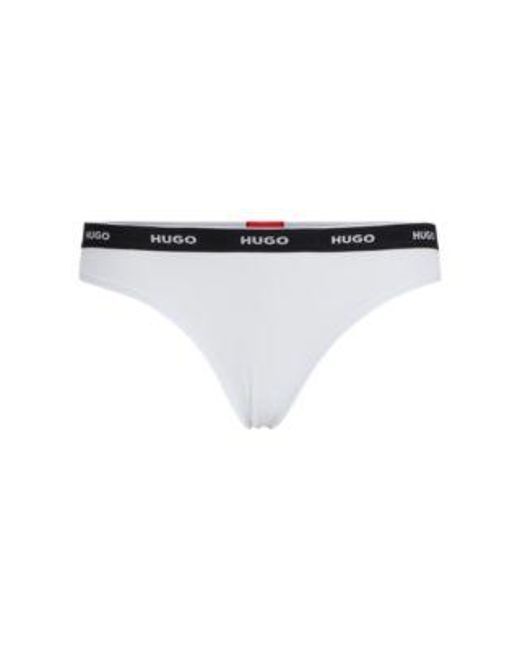 String En Coton Stretch Avec Taille Logotée HUGO en coloris White