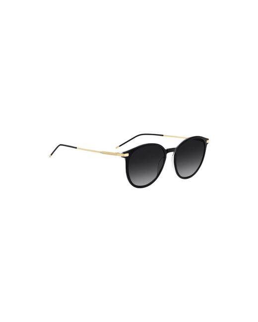 Boss Black Acetate Sunglasses With-Tone Temples