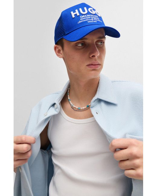 HUGO Cap Aus Baumwoll-Twill Mit Logo-Stickerei in Blue für Herren