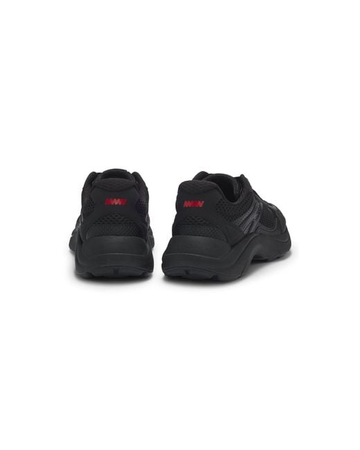 HUGO Black Trainers With Mesh And Faux Leather for men