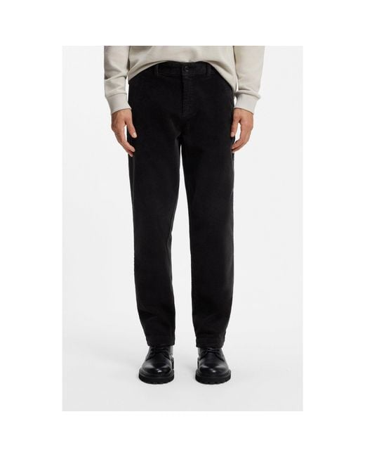 Boss Black Tapered-Fit Trousers for men