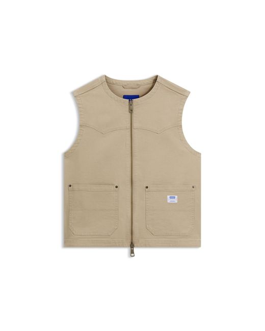 HUGO Natural Zipped Gilet for men