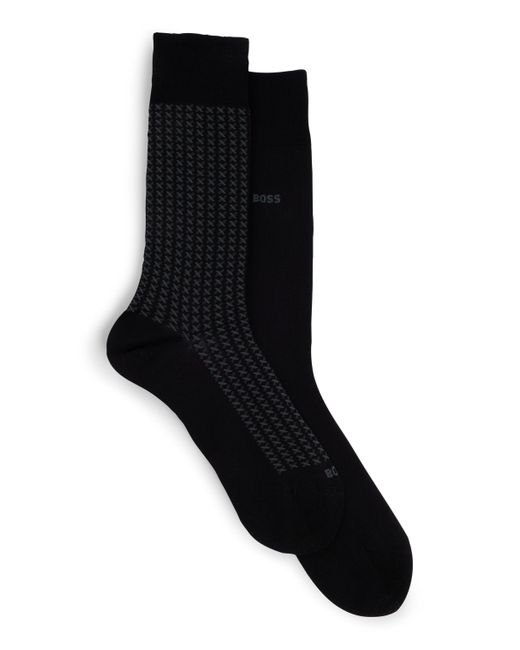 Boss Black Two-pack Of Regular-length Socks With Mercerized Finish for men