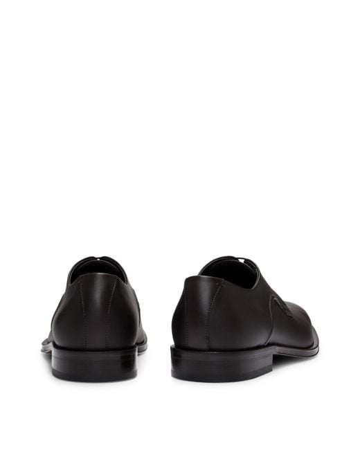 Boss Black Italian-made Derby Shoes In Leather for men